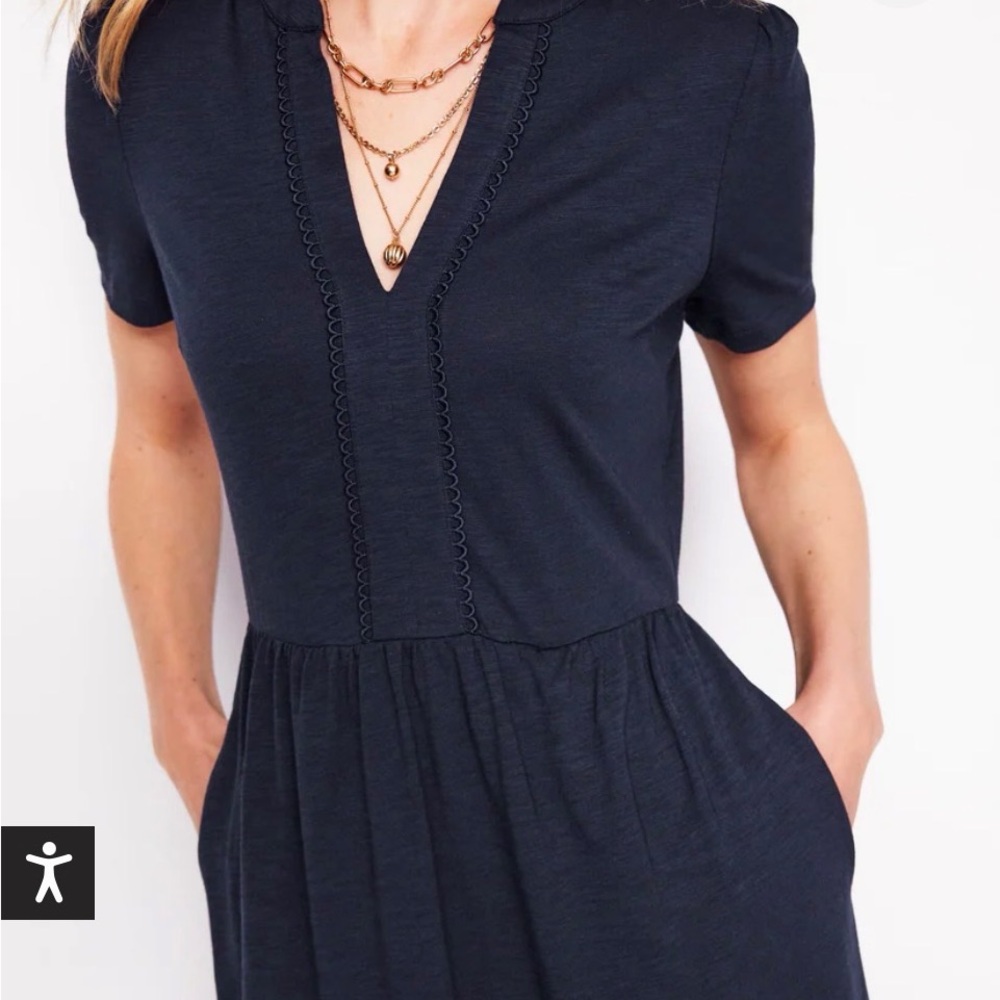 Boden Naomi Jersey Dress Navy
